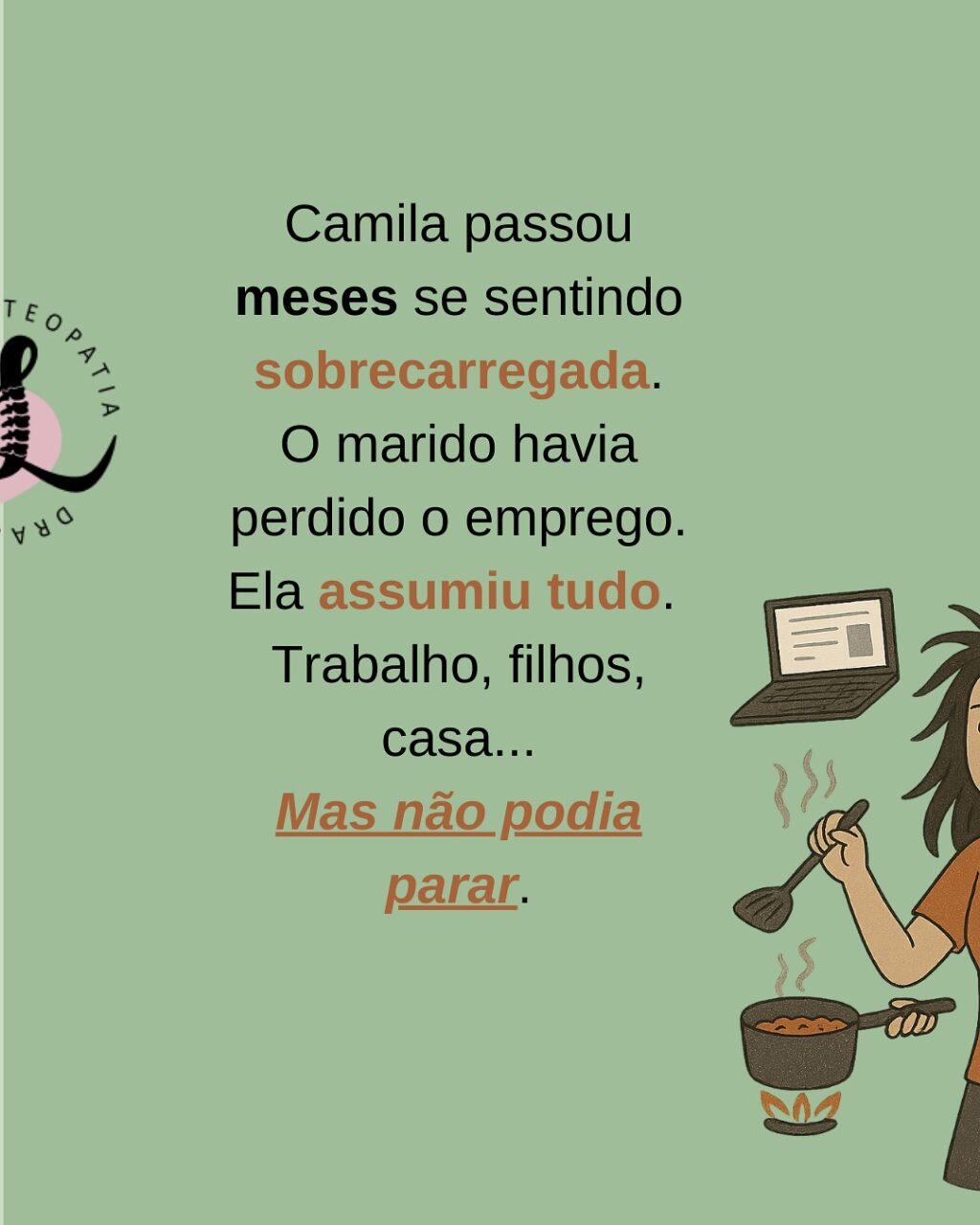 Instagram post from larissafalcao.osteopatia. This post is in position 3.